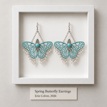 Load image into Gallery viewer, Spring Butterfly Earrings | One-of-a-Kind Wearable Art
