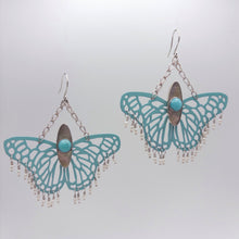 Load image into Gallery viewer, Spring Butterfly Earrings | One-of-a-Kind Wearable Art
