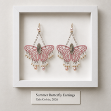 Load image into Gallery viewer, Summer Butterfly Earrings | One-of-a-Kind Wearable Art
