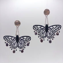 Load image into Gallery viewer, Winter Butterfly Earrings | One-of-a-Kind Wearable Art
